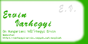 ervin varhegyi business card